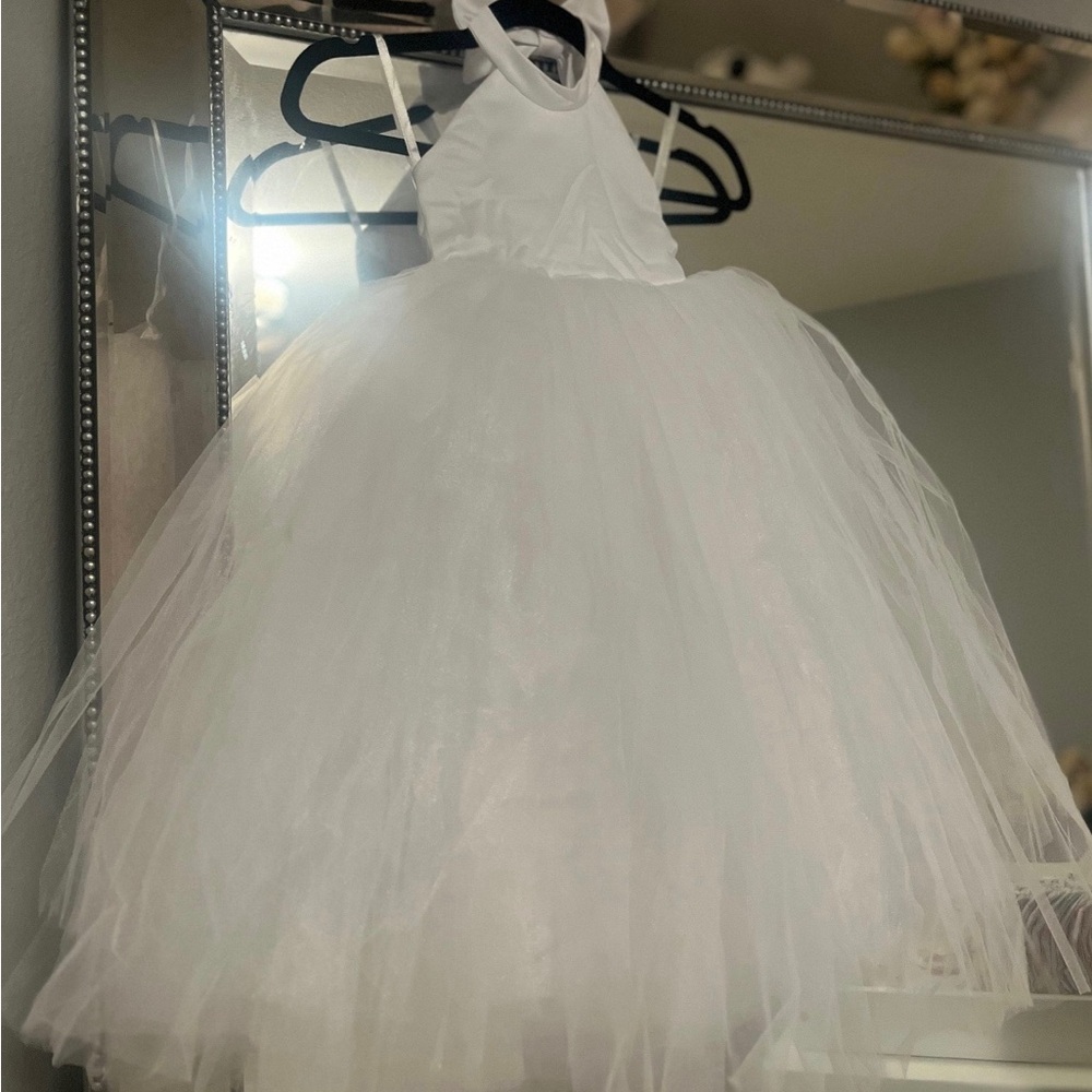 Elegant White Tulle Dress